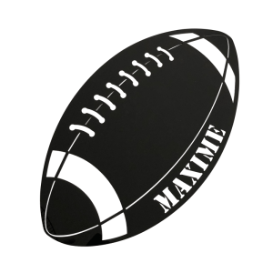 decoration ballon rugby decoupé au laser Décoration ballon de Rugby personnalisable