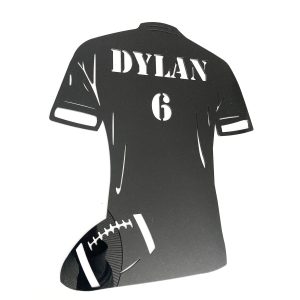 maillot rugby decoupe laser personnalisable Décoration Murale Rugby Personnalisable